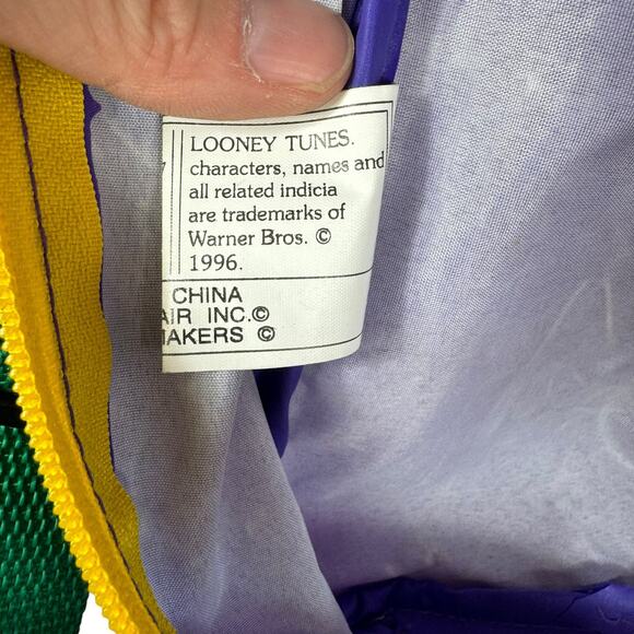 Vintage 1990s Looney Tunes Warner Bros. Rectangular Satchel Shoulder Bag Handled - Picture 10 of 12